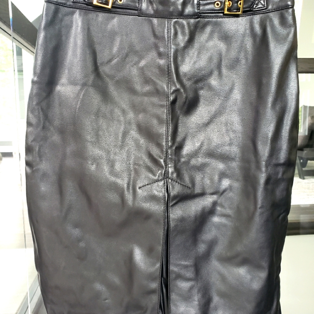 Attitude by Jay Manuel Faux leather skirt